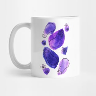 Purple Eggplant Watercolor Mug